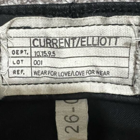 Current/Elliott Soho Zip Skirt Womens 26 Black Coated Pencil Stiletto Biker - Picture 6 of 7